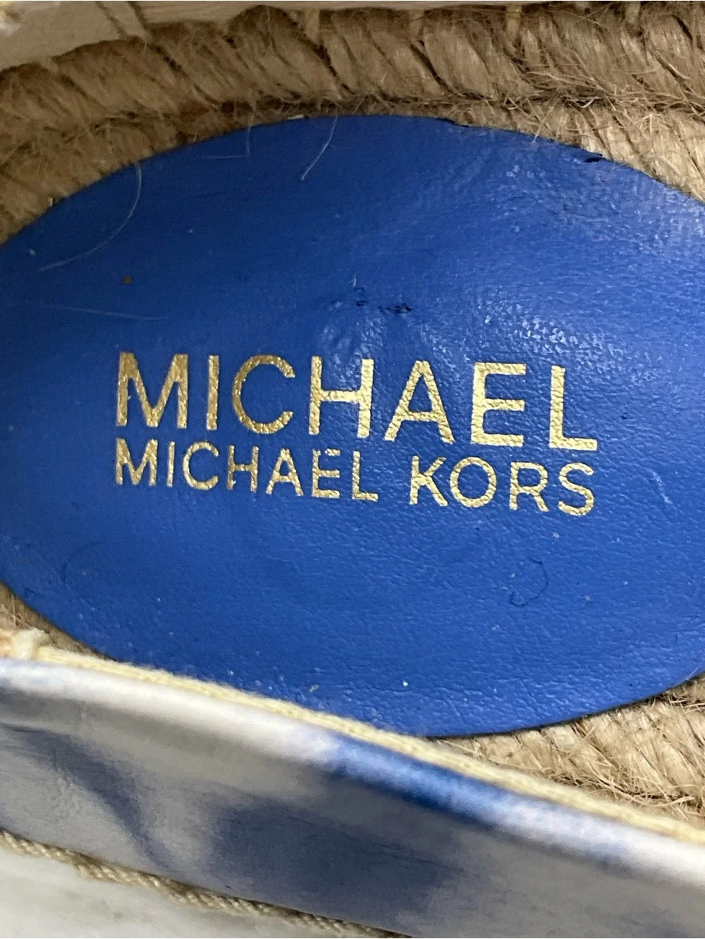 Michael Kors Flats Size 5.5 Blue and White Kendrick Tie-Dye Espadrille Flats